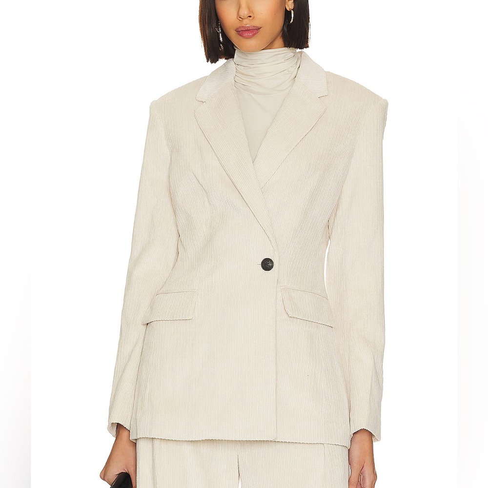 NEW $595 rag & bone NY Tessa Cord Blazer Jacket in Ivory women’s 4
